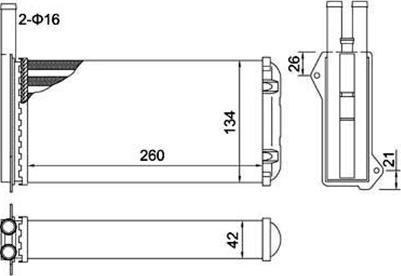 Magneti Marelli 359000300320 - Теплообменник, отопление салона autospares.lv