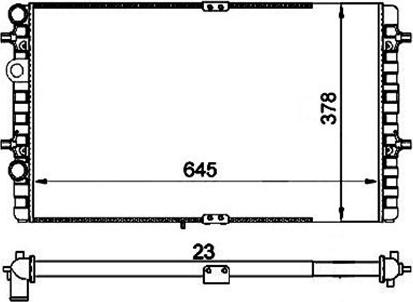 Magneti Marelli 359000300750 - Радиатор, охлаждение двигателя autospares.lv