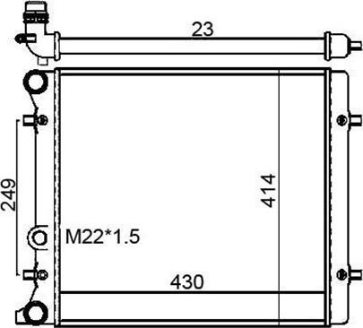 Magneti Marelli 359000300710 - Радиатор, охлаждение двигателя autospares.lv