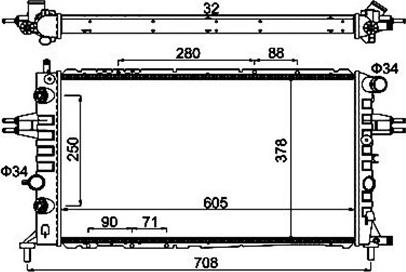 Magneti Marelli 359000300780 - Радиатор, охлаждение двигателя autospares.lv