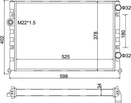 Magneti Marelli 359000300720 - Радиатор, охлаждение двигателя autospares.lv