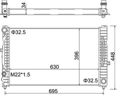 Magneti Marelli 359000300770 - Радиатор, охлаждение двигателя autospares.lv