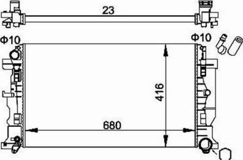 Magneti Marelli 359000301400 - Радиатор, охлаждение двигателя autospares.lv