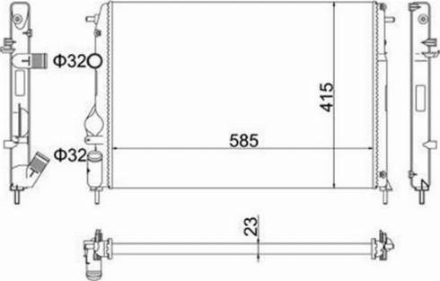 Magneti Marelli 359000301510 - Радиатор, охлаждение двигателя autospares.lv