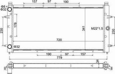 Magneti Marelli 359000301640 - Радиатор, охлаждение двигателя autospares.lv