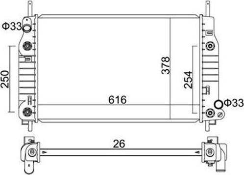 Magneti Marelli 359000301880 - Радиатор, охлаждение двигателя autospares.lv