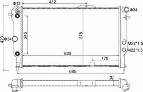 Magneti Marelli 359000391300 - Радиатор, охлаждение двигателя autospares.lv