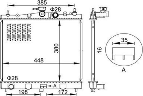 Magneti Marelli 359000301780 - Радиатор, охлаждение двигателя autospares.lv