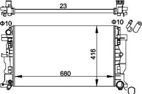 Magneti Marelli 359000301730 - Радиатор, охлаждение двигателя autospares.lv