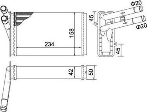 Magneti Marelli 359000302000 - Теплообменник, отопление салона autospares.lv