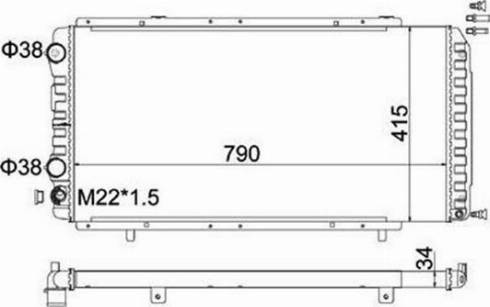 Magneti Marelli 359000310060 - Радиатор, охлаждение двигателя autospares.lv