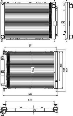 Magneti Marelli 359000310030 - Радиатор, охлаждение двигателя autospares.lv