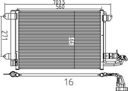 Magneti Marelli 359003220120 - Конденсатор кондиционера autospares.lv