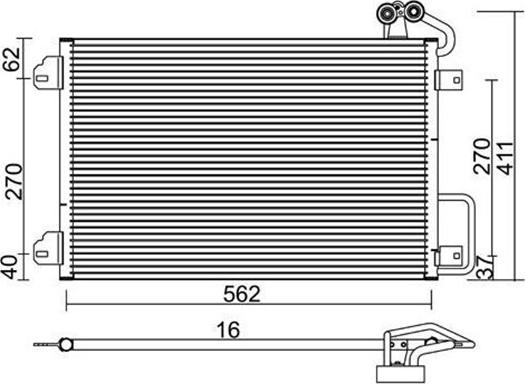 Magneti Marelli 359003221490 - Конденсатор кондиционера autospares.lv