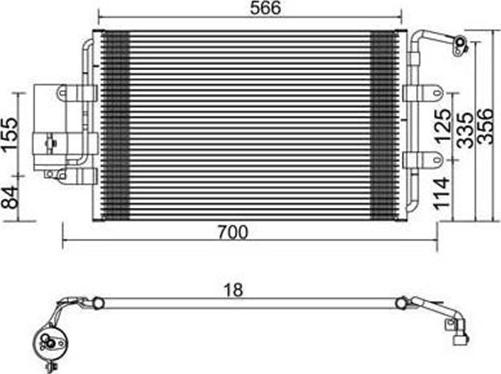 Magneti Marelli 359003221680 - Конденсатор кондиционера autospares.lv