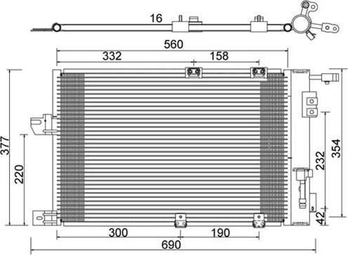 Magneti Marelli 359003221360 - Конденсатор кондиционера autospares.lv