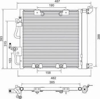 Magneti Marelli 359003221300 - Конденсатор кондиционера autospares.lv