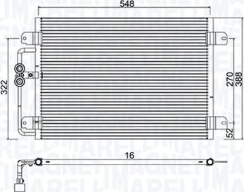 Magneti Marelli 350203949000 - Конденсатор кондиционера autospares.lv