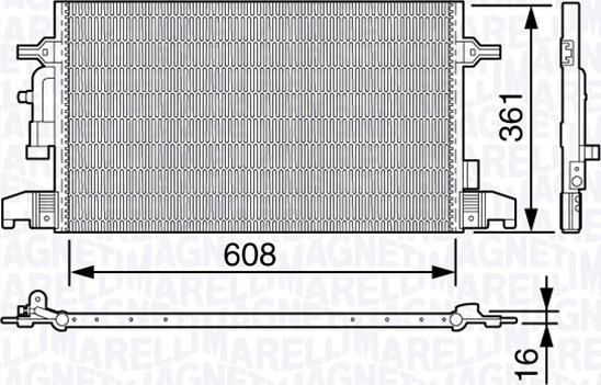 Magneti Marelli 350203641000 - Конденсатор кондиционера autospares.lv