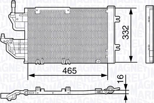 Magneti Marelli 350203648000 - Конденсатор кондиционера autospares.lv