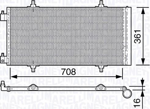 Magneti Marelli 350203643000 - Конденсатор кондиционера autospares.lv