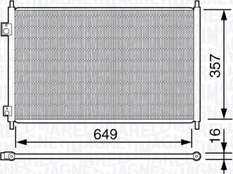 Magneti Marelli 350203665000 - Конденсатор кондиционера autospares.lv