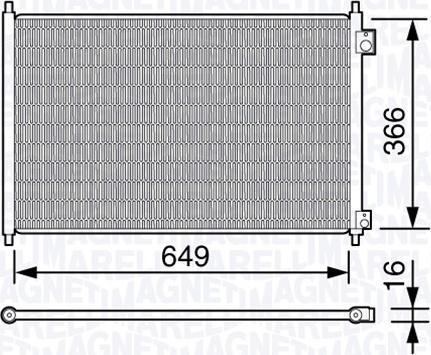 Magneti Marelli 350203663000 - Конденсатор кондиционера autospares.lv