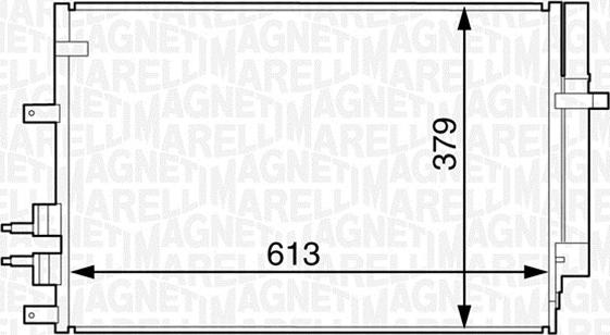 Magneti Marelli 350203615000 - Конденсатор кондиционера autospares.lv