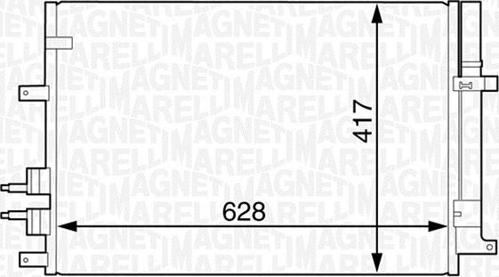 Magneti Marelli 350203616000 - Конденсатор кондиционера autospares.lv