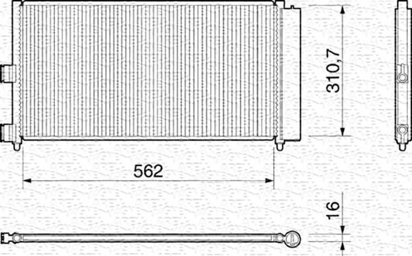 Magneti Marelli 350203158000 - Конденсатор кондиционера autospares.lv