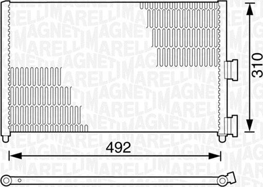 Magneti Marelli 350203162000 - Конденсатор кондиционера autospares.lv