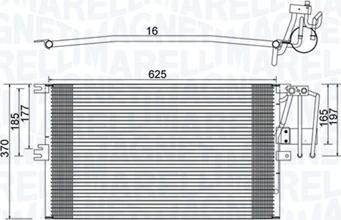 Magneti Marelli 350203896000 - Конденсатор кондиционера autospares.lv