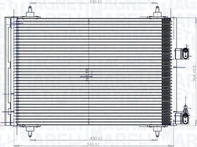 Magneti Marelli 350203849000 - Конденсатор кондиционера autospares.lv