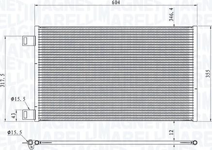 Magneti Marelli 350203860000 - Конденсатор кондиционера autospares.lv