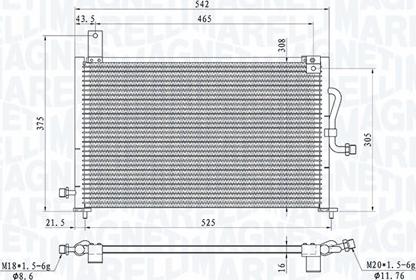 Magneti Marelli 350203885000 - Конденсатор кондиционера autospares.lv