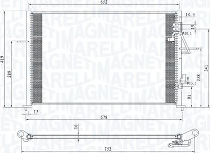 Magneti Marelli 350203878000 - Конденсатор кондиционера autospares.lv
