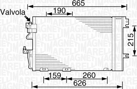 Magneti Marelli 350203257000 - Конденсатор кондиционера autospares.lv