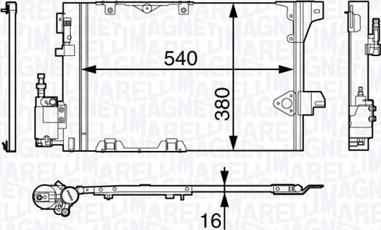 Magneti Marelli 350203703000 - Конденсатор кондиционера autospares.lv