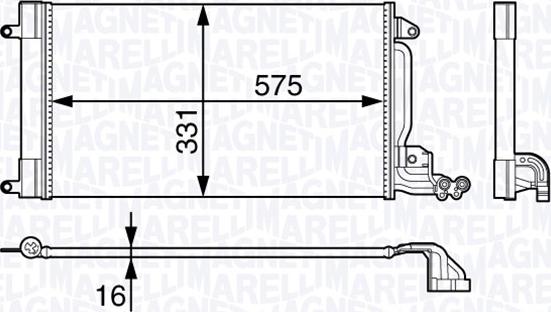 Magneti Marelli 350203715000 - Конденсатор кондиционера autospares.lv