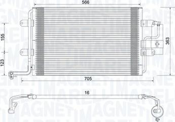 Magneti Marelli 350203735000 - Конденсатор кондиционера autospares.lv