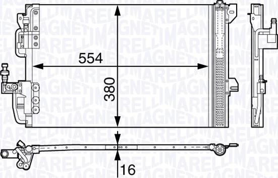 Magneti Marelli 350203726000 - Конденсатор кондиционера autospares.lv