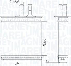 Magneti Marelli 350218493000 - Теплообменник, отопление салона autospares.lv