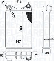 Magneti Marelli 350218456000 - Теплообменник, отопление салона autospares.lv