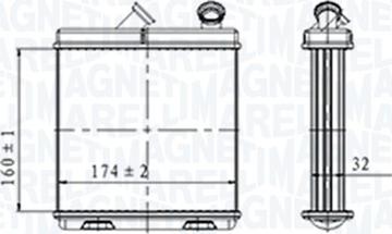 Magneti Marelli 350218465000 - Теплообменник, отопление салона autospares.lv