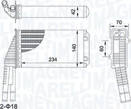 Magneti Marelli 350218467000 - Теплообменник, отопление салона autospares.lv