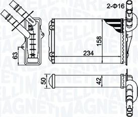 Magneti Marelli 350218404000 - Теплообменник, отопление салона autospares.lv