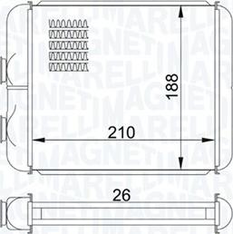 Magneti Marelli 350218407000 - Теплообменник, отопление салона autospares.lv