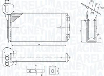 Magneti Marelli 350218410000 - Теплообменник, отопление салона autospares.lv