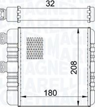 Magneti Marelli 350218418000 - Теплообменник, отопление салона autospares.lv