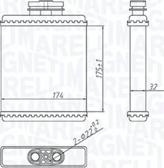 Magneti Marelli 350218412000 - Теплообменник, отопление салона autospares.lv